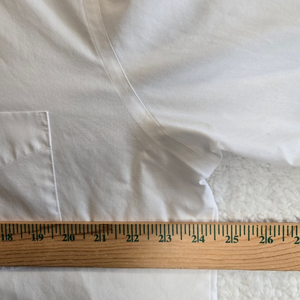 Stafford Dress Shirt Men 17 34-35 Ivory Classic Easy Care Broadcloth Travel - Picture 4 of 7
